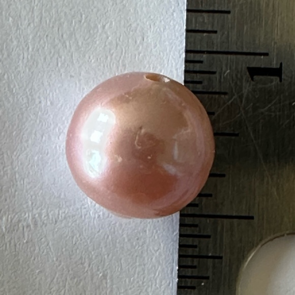 11mm REAL Light Purple / Pink Pearl on 14K ROSE Gold 925 Silver - 18" (Adjust.) - Picture 5 of 7